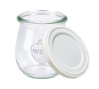 Xilmark 12 Pack Reusable Plastic Lids for 220ml Weck Jars, White, Snap Closure, Jar Lids, Plastic, Dishwasher Safe