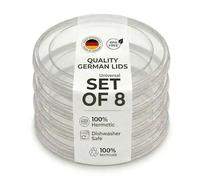 Xilmark Can Lids for Tins, Lid Covers Pet, Plastic Cap Reusable, Paw Pal Can Tin Lids, Snap-on Lid, Protector for Cat and Dog Food, Wet Pet Food, BPA-free 800g Covers, Airtight Food Top (8 PACK)