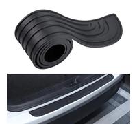 XILUOWUDI Black Rubber Car Rear Bumper Protector for Skoda Enyaq iV 5A I 2021-2024, Car Rear Trunk Sill Plate Scuff Plate Strip,A-104cmx9cm