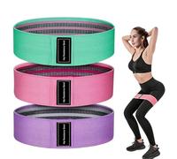 xiluuyou 3 Pack Premium Resistance Bands, Fabric Resistance Bands, Non-Slip Booty Bands for Women and Men, 28-34cm Length, 8cm Width for Strength Training, Yoga, Pilates