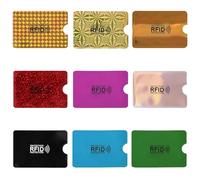 xiluuyou 9 Pieces Colorful RFID Card Holder, Blackout RFID Blocking Card, Ultra Thin Anti Theft Credit Card Protector for Women Men