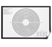 xiluuyou Extra Large Silicone Baking Mats Sheet, Non Stick Silicone Baking Mat, Non-Slip Silicon Dough kneading Mat with Measurement, Placemat, Fondant Icing/Cake/Pizza Mats(91x61cm, Black)