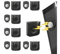 Xilynn Remote Control Holder - Wall Mount Update Magnetic Anti-Dropout - Remote Holder for Bed Self-Adhesive Remote Control Rack for Back of TV (Black, 6 Packs)