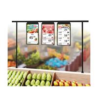XILYZMO 10.1" Digital Price Tag Display Retail, Wi-Fi Electronic Shelf Label With Remote App Control, Full Color LED Advertising Screen For Grocery, 12V Powered Smart Signage(Dual Screen x3)