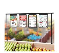 XILYZMO 10.1" Digital Price Tag Display Retail, Wi-Fi Electronic Shelf Label With Remote App Control, Full Color LED Advertising Screen For Grocery, 12V Powered Smart Signage(Dual Screen x4)