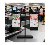XILYZMO 10-inch Digital Shelf Display Stand, 800x1280 Resolution, Wi-Fi Remote Control Smart Price Tag, Dual-Sided LED Retail Signage With Adjustable Height(A - Dual Screen x2)