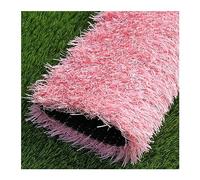 XILYZMO Artificial Grass, 0.98 In Pile Height Grass Carpet, With Drainage Holes Synthetic Grass Mat, Wear-resistant Non-slip Garden Turf Roll For Pets Playground (Color : Pink, Size : 31.4x 126(in)