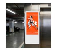 XILYZMO Digital Signage Display Elevator, 18.5"+10.1" Dual Screen Android Advertising Player, Wall Mounted Media Player With Remote CMS, Smart Split Screen Commercial Monitor(B-22-inch)