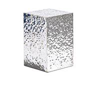 XILYZMO Floorstanding Pillars, Stainless Steel Buffet Table Food Risers, Square Pillar Accessories Display Stand, Corrugated Finish Gallery Display Cube For Party Wedding Floral(A,30x30x60cm)