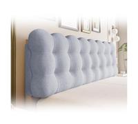 XILYZMO Headboard Pillow Upholstered Wall Panels, Backrest Positioning Support Bolster Cushion, Microfiber Fabric With Zipper Multi-Functional Backrest For Bedroom Living(A-Gray,160x60x10cm)
