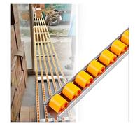 XILYZMO Heavy Duty Aluminum Flow Rail, Aiti-Static Roller Track Conveyor Slide Guide for Assembly Line Racking(Yellow,A-Long-1.2m)