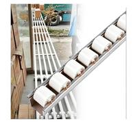 XILYZMO Heavy Duty Aluminum Flow Rail, Aiti-Static Roller Track Conveyor Slide Guide for Assembly Line Racking(White,A-Long-1.5m)