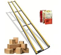 XILYZMO Modular Unpowered Material Handling, Chute Portable Cargo Transfer System ABS Wheels for Warehouse Flat Boards Plastic Crates(Yellow,B-30x280cm)