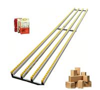 XILYZMO Modular Unpowered Material Handling, Chute Portable Cargo Transfer System ABS Wheels for Warehouse Flat Boards Plastic Crates(Yellow,C-40x260cm)