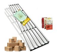 XILYZMO Modular Unpowered Material Handling, Chute Portable Cargo Transfer System ABS Wheels for Warehouse Flat Boards Plastic Crates(White,E-60x240cm)