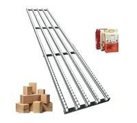 XILYZMO Modular Unpowered Material Handling, Chute Portable Cargo Transfer System ABS Wheels for Warehouse Flat Boards Plastic Crates(White,D-50x200cm)