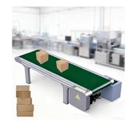 XILYZMO PVC Belt Conveyor, Assembly Line Electric Conveyor Belt Systems, Quiet Motor Aluminum Alloy Frame Small Conveyor Cargo Lane For Packaging Factory Production Line(50x16cm)