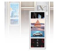 XILYZMO Wall Mount Elevator Bulletin Sign Holder， Network Version Digital Signage LCD Monitor, Android System 23.6inch With Audio Subway Kiosk Split Screen 7/24 Timer Switch(B-289.6X624.6mm)