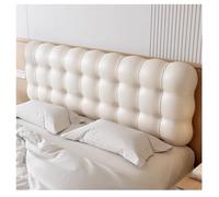 XILYZMO Watertight PU Material Upholstered Wall Panels, Backrest Positioning Support Upport Bolster Cushion, Reading Pillows Upholstered Headboard For Bedroom Living(White,185x60x10cm)