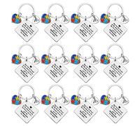 Ximalun 12 Pcs Autism Awareness Gifts Keyring Autism Teacher Appreciation Gifts Special Education Teacher Gifts Thank You Gifts for Autism Teacher ABA Therapist SPED Teacher Gifts