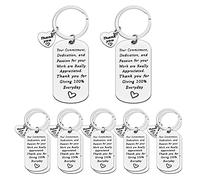 Ximalun 12 Pcs Thank You Gifts for Employee Appreciation - Keyring for Staff, Colleagues, Work Anniversary, Christmas, Birthday, Leaving, Retirement, Employee of the Month