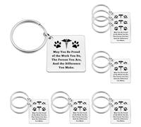 Ximalun 12Pcs Veterinarian Appreciation Gifts Vet Tech Keyring Thank You Gifts for Veterinarian Assistant Veterinary Staff Vet Student Graduation Gift