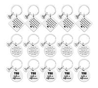 Ximalun 15 Pcs Thank You Gifts Appreciation Keyring Make a Difference Keyring Appreciation Gifts for Employee Staff Colleague Thank You Gifts for Nurse Teacher Mentor Coach Social Worker