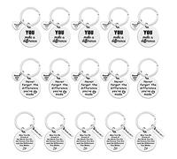 Ximalun 15 Pcs Thank You Gifts Appreciation Keyring Make a Difference Keyring Appreciation Gifts for Employee Staff Colleague Leaving Retirement Gifts Thank You Gifts for Nurse Teacher Mentor Coach