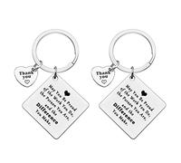 Ximalun 2Pcs Thank You Gifts Appreciation Keyring Make a Difference Keyring Appreciation Gifts for Employee Staff Colleague Thank You Gifts for Nurse Teacher Coach Volunteer Social Worker