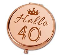 Ximalun 40th Birthday Gifts for Women Compact Makeup Mirror for Mum Wife Aunt Sister Friend Daughter Birthday Gifts for 40 Year Old Woman Turning 40 Gifts for Her