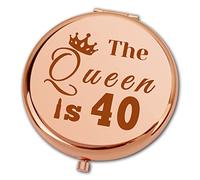 Ximalun 40th Birthday Gifts for Women Turning 40 Years Old Happy Birthday Compact Makeup Mirror for Her 40th Birthday Gifts for Mum Wife Auntie Daughter Best Friend Sister