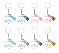 Ximalun 8 Pcs Bible Verse Keyrings Bulk Christian Gifts Keyring Scripture Keyring School Church Gifts Inspirational Religious Gift for Men Women Christian Easter Thanksgiving Christmas