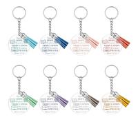 Ximalun 8 Pcs Christian Keyrings Bulk Church Bible Verse Keyrings Scripture Gifts Inspirational Religious Gifts for Women Men Christian Church Gift