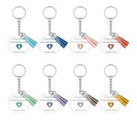 Ximalun 8 Pcs Christian Religious Keyrings Bible Verse Keyring Inspirational Quote Keyring Unique Catholic Gift Scripture Gifts for Women Men Office School Church