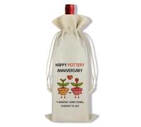 Ximalun 9th Anniversary Wine Bags 9th Wedding Anniversary Wine Bottle Bag Gift for Him Her Husband Wife Son Daughter Funny 9 Year Anniversaries Decorations Wedding Gift for Couple