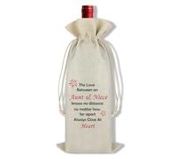 Ximalun Aunt Niece Gifts Wine Bag Aunt Gifts from Niece Funny Birthday Gifts for Aunt Wine Bottle Bag Long Distance Gifts Christmas Thanksgiving Mothers Day Gift for Aunt Drawstring Wine Gift Bag