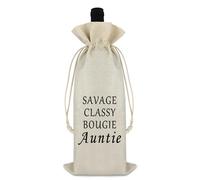 Ximalun Auntie Gifts Wine Bag Auntie Birthday Gifts from Niece and Nephew Best Auntie Gifts Mothers Day Gifts Christmas Wine Bottle Bag Gift for Aunt