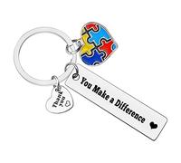 Ximalun Autism Awareness Gifts Keyring Autism Teacher Appreciation Gifts Special Education Teacher Gift Speech Therapist Gift Christmas Birthday Retirement Thank You Gifts for Autism Teacher