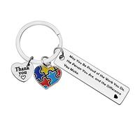 Ximalun Autism Awareness Gifts Keyring Autism Teacher Appreciation Gifts SPED Teacher's Gift Christmas Birthday Gifts Thank You Gifts for Autism Teacher Special Education Teachers
