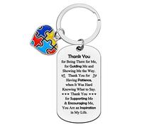 Ximalun Autism Teacher Appreciation Gifts Keyring Autism Awareness Gifts for Teacher Speech Therapist SPED Teacher Christmas Birthday Teachers Day Gift Thank You Gift for Special Education Teacher