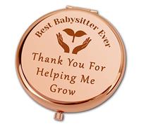 Ximalun Babysitter Gifts Nanny Appreciation Gift Best Babysitter Ever Compact Makeup Mirror Daycare Nurse Caregiver Gift Christmas Mothers Day Birthday Gifts Thank You Gifts for Babysitter