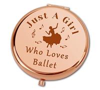 Ximalun Ballet Gift Ballet Dancer Makeup Mirror Ballet Lover Gift Just A Girl Who Loves Ballet Travel Mirror Ballet Recital Gift Christmas Birthday Gift Ballerina Gift for Women Girls