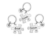 Ximalun Best Friend Keyring Friendship Gift Best Friends Forever Keyring Friendship Keyring Graduation Gift Christmas Birthday Gift Best Friend Gift for 3