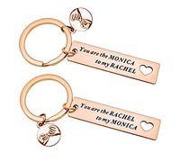 Ximalun Best Friend Keyrings Friendship Gifts for Women You are the Monica to My Rachel Keyring Set Christmas Birthday Gifts Mothers Day Gifts Friends Merchandise Gifts for Women