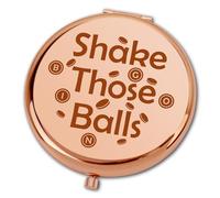 Ximalun Bingo Lover Gift for Women Shake Those Balls Compact Makeup Mirror Lucky Bingo Gifts Bingo Gambler Gift Bingo Game Gift Bingo Player Gift Christmas Birthday Gifts for Her
