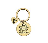 Ximalun Bonus Son Gifts Stepson Keyring I Didn't Give You The Gift Of Life, Life Gave Me The Gift Of You Keyring Son in Law Gifts Wedding Fathers Day Christmas Birthday Gifts for Stepson