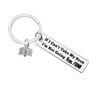 Ximalun Book Lover Gifts Keyring Bookworm Gifts If I Can't Take My Book I'm Not Going Keyring Reading Lovers Gifts Book Club Gifts Librarian Gifts Bookish Gifts for Women Men Reader Writers