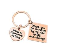 Ximalun Bridesmaid Gifts Keyring Maid of Honour Gifts Thank You for Standing by My Side Today and Always Keyring Bridesmaid Gifts for Wedding Day Thank You Gifts for Bridesmaids from Bride