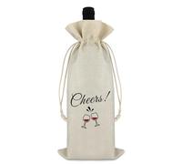 Ximalun Burlap Wine Bag Wine Bottle Gift Bags with Drawstring for Party Favors Wedding Engagement Bridal Shower Christmas Birthday Housewarming Holiday and Wine Tasting Party