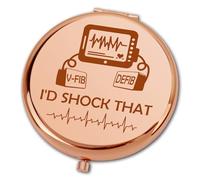 Ximalun Cardiology Gifts Critical Care Nursing Gift Compact Makeup Mirror Cardiology Nurse Practitioner Gifts Vfib Defib Pocket Mirror Ventricular Fibrillation Gift
